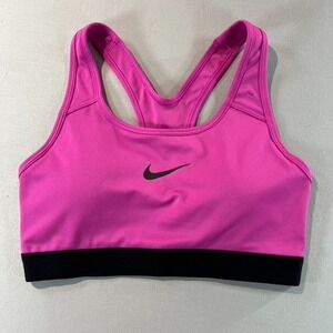 Nike Sports Bra Pink Black Dri-FIT Racerback Size Small‎